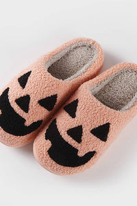 Halloween Pumpkin Slippers Black / 7.5