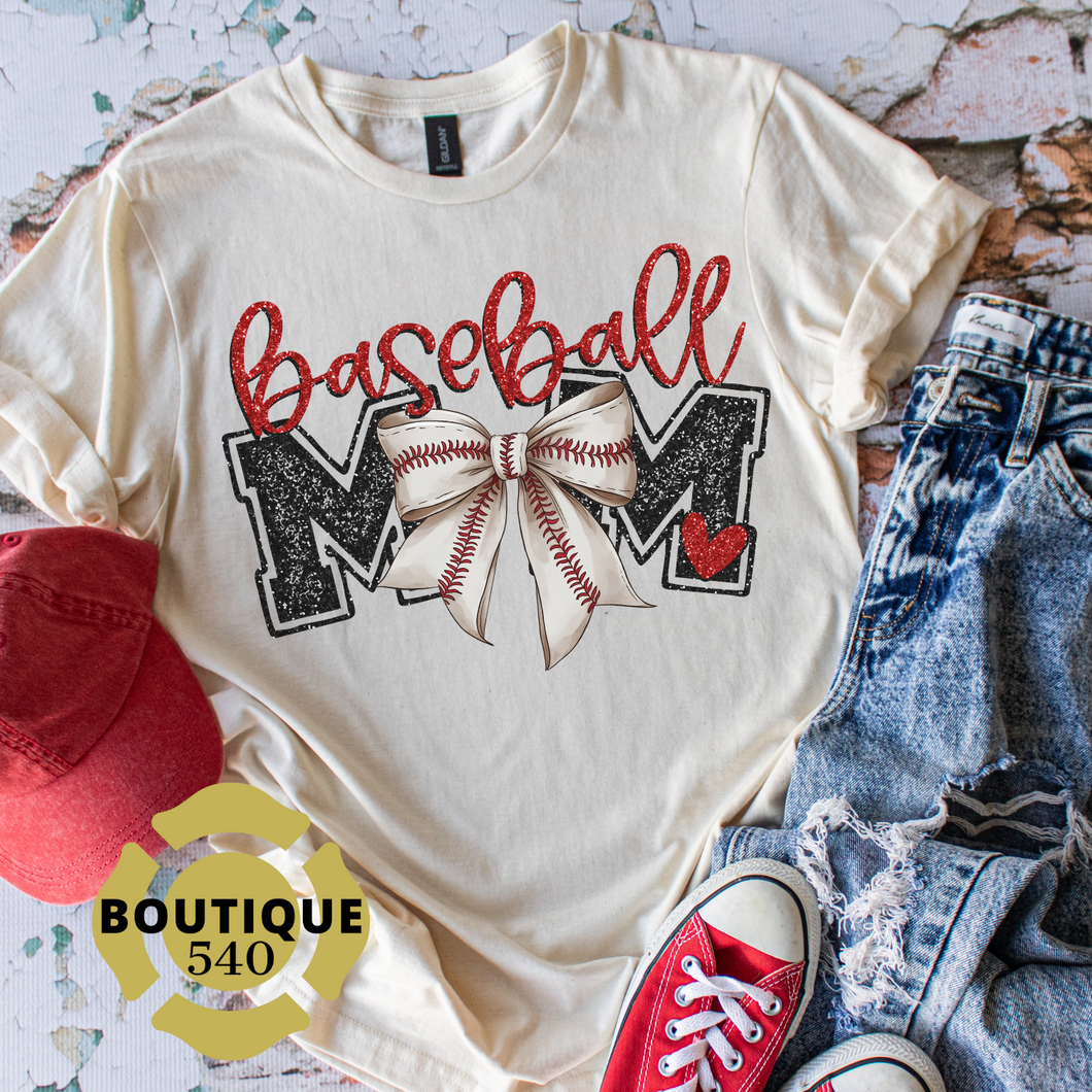 Baseball Mom Bow