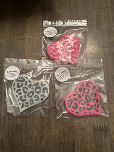 Valentine Leopard Heart Freshie