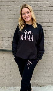 MAMA Bow Crewneck Pullover