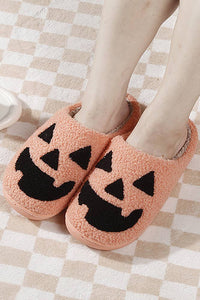 Halloween Pumpkin Slippers Black / 7.5