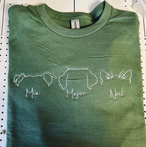 Dog Silhouette Embroidery