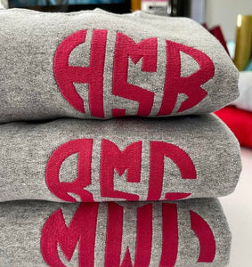 Heart Shaped Monogram Crew