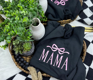 MAMA Bow Crewneck Pullover