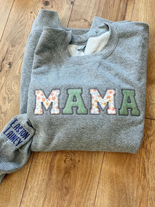 Mama Onesie Embroidery Applique Shirt