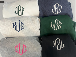 Diamond Monogrammed 1/4 Zip