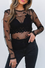 Load image into Gallery viewer, Sheer Elegance Bow Mesh Top
