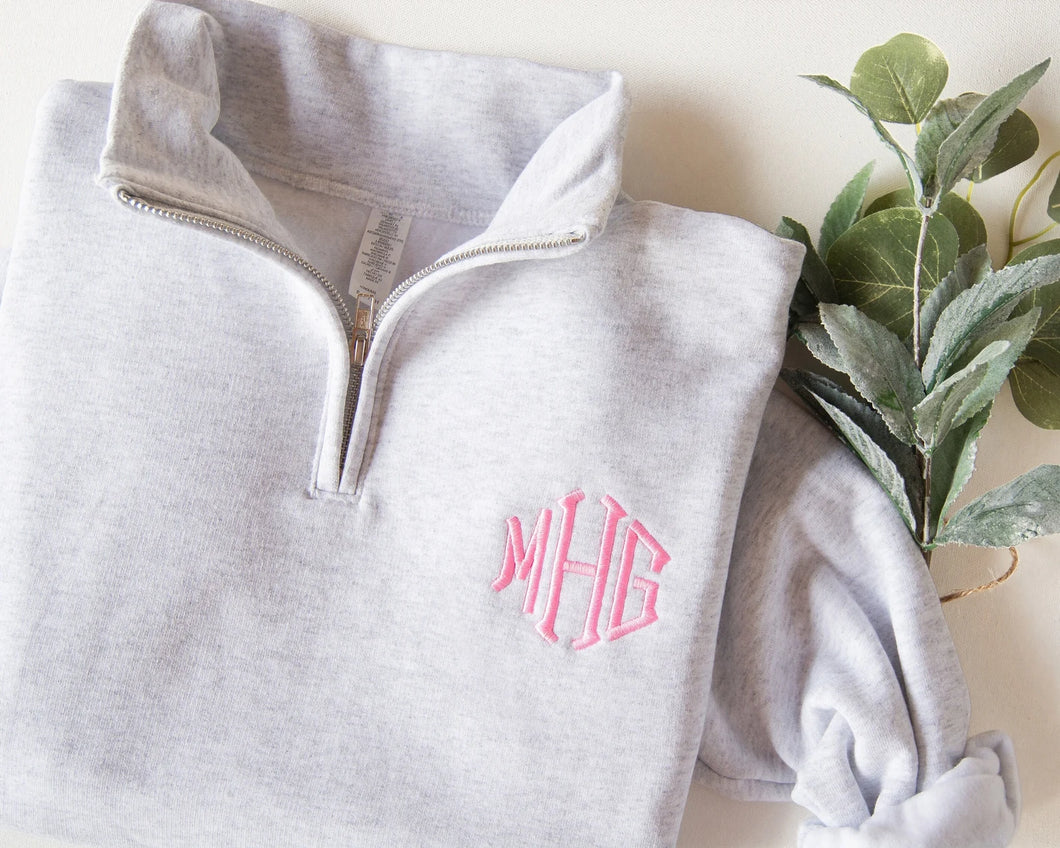 Diamond Monogrammed 1/4 Zip