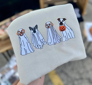 Embroidered Spooky Dogs Crewneck