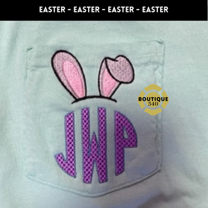 Comfort Color Bunny Monogram